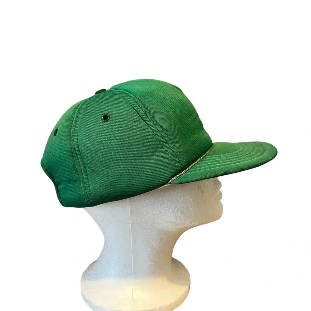 Size-A-Just Trucker Cap Solid Green Snapback Hat As Is‎ Vintage